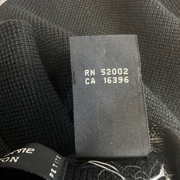 Liz Claiborne Vest WMNS SP Black Beaded Button Up V-Neck Wool Blend Waist Coat - Picture 6 of 6